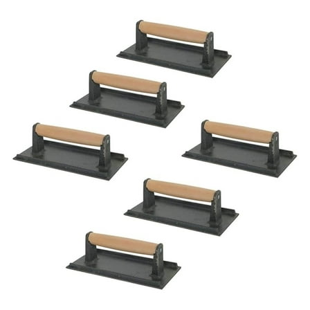 Steak Weight, Cast Iron 5'' x 9'', Rectangular Grill Press (6 PC)