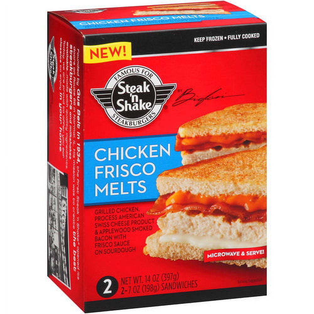 Steak n Shake Chicken Frisco Melts 7 oz 2 ct