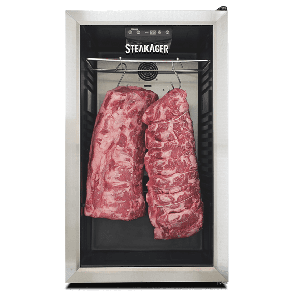 SteakAger PRO 40 Starter Pack Steak Dry-Aging Refrigerator, Sleek Refrigerator to Make Dry-Aged Steaks at Home - 40 lbs