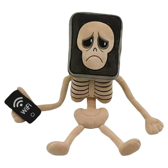 Steal a Brainrot Plush Toy - 9.8 Inch Phone Skull Plush Brainrot, Collectible Soft Plushie Inspired from Steal a Brainrot Game - Stuffed Animal Plushies for Game Fans