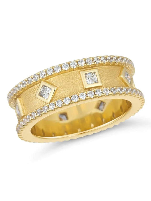 Steal Her Heart with TheJewelryHut Vintage Inspired Byzantine Style Crystaline Silver Band