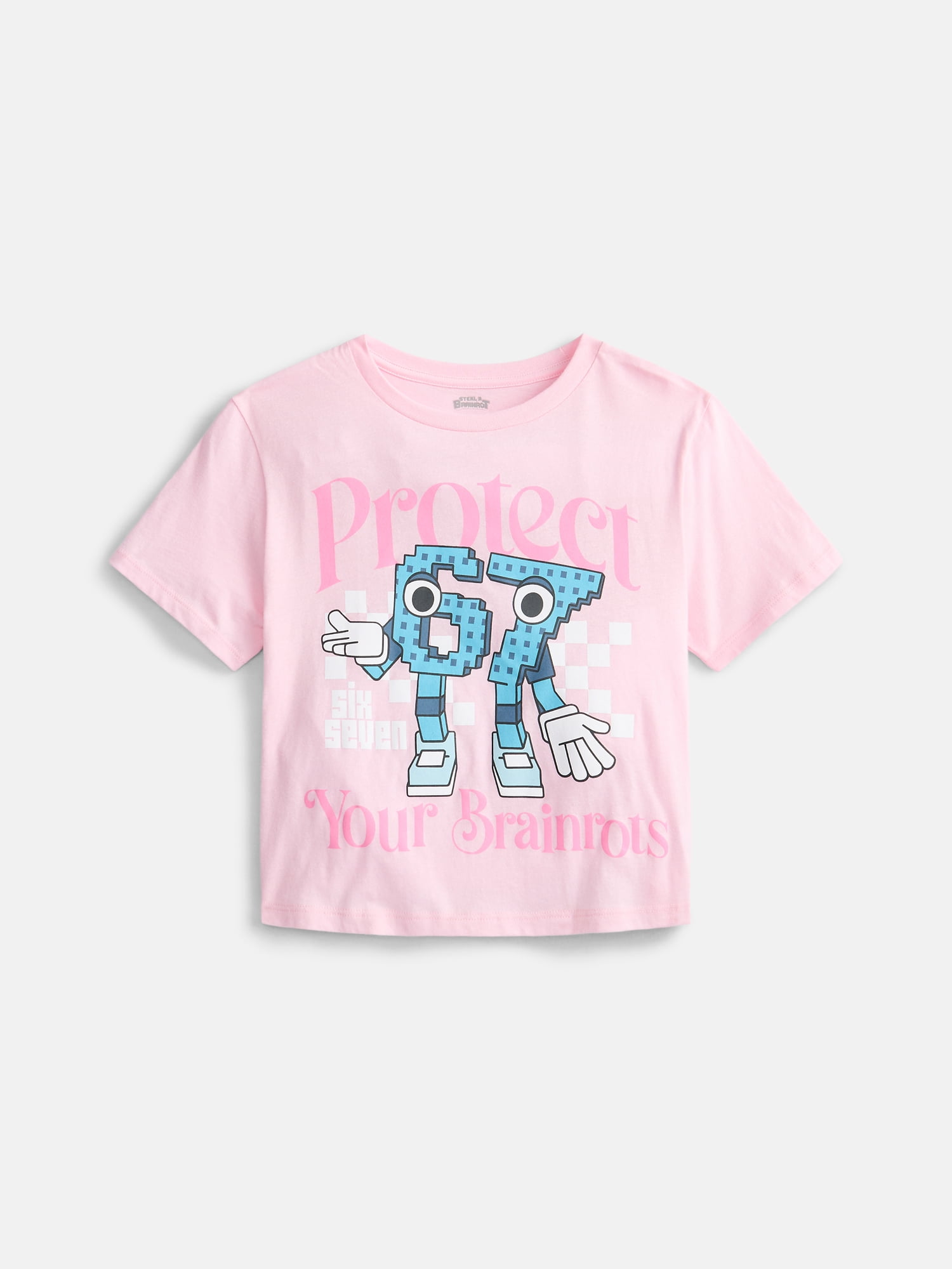 Roblox "Steal a Brainrot" Girls' Short Sleeve Graphic T-Shirt, Sizes 4-18