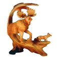 thumbnail image 1 of StealStreet MME-690 Ss-Ug-Mme-690, 9" Moose Scene Animal Carving Faux Wood Decorative Figurine, Brown, 1 of 1