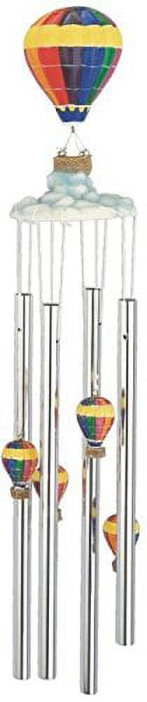 Multicolor Polyresin Hot Air Balloon Garden Wind Chime