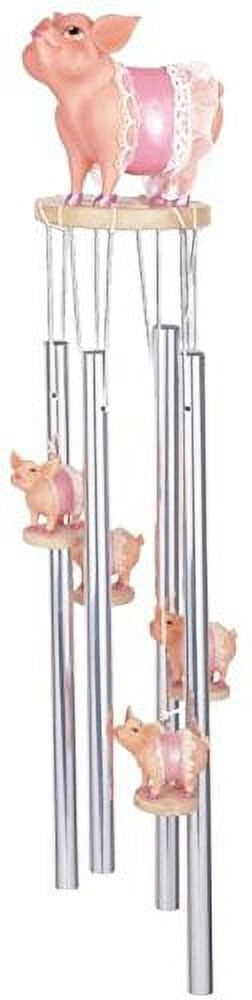 StealStreet SS-G-41021, Round Top Pinky Pig Hanging Garden Decoration Wind Chime