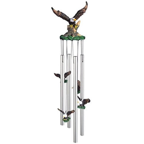 StealStreet SS-G-41272 Wind Chime Round Top Eagle Bird Hanging Garden Decoration Windchime