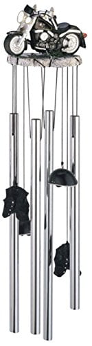 Copper and Polyresin Motorcycle Garden Wind Chime