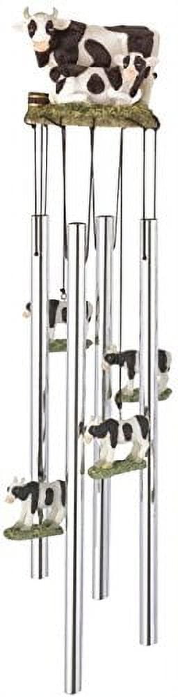 StealStreet SS-G-41928, Round Top Cow Hanging Garden Porch Decoration Decor Musical Wind Chime