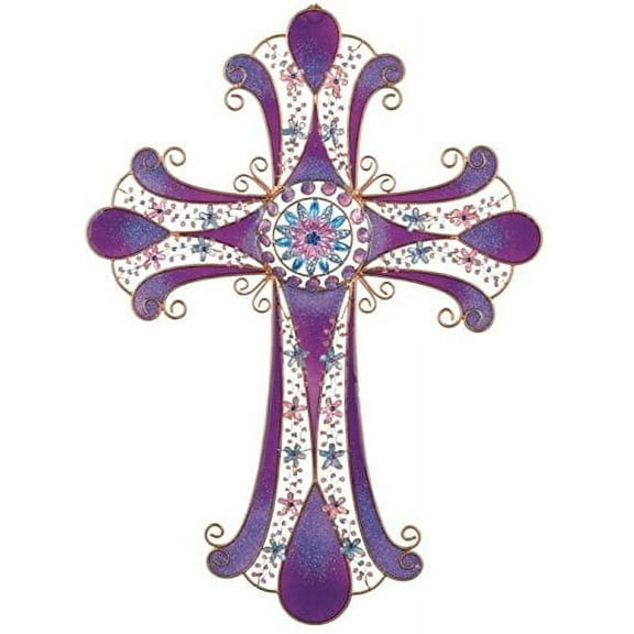 StealStreet Wall Decorations Copper And Gem Cross Collectible Decor