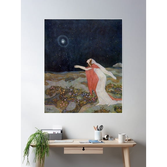 Stealers Of Light By Edmund Dulac - Vintage Art Poster Wall Art, Modern Wall Decor For Living Room Bedroom, 16x24 UNFRAMED