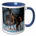 thumbnail image 1 of 3drose, Stealing a Kiss, Deer Kissing, 11oz Two-tone Blue Mug, 1 of 6