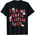 thumbnail image 1 of Stealing Hearts And Blasting Farts Funny Valentines Day T-Shirt, 1 of 4