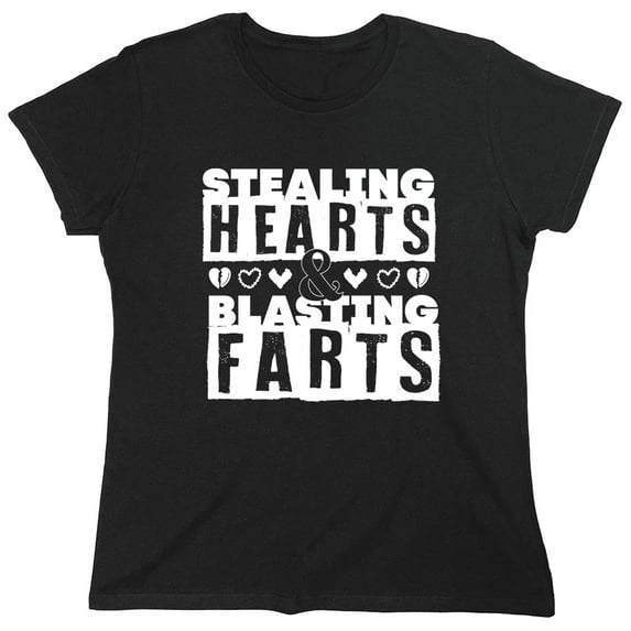 Stealing Hearts Sarcastic Humor Novelty Funny Women's Casual Tees