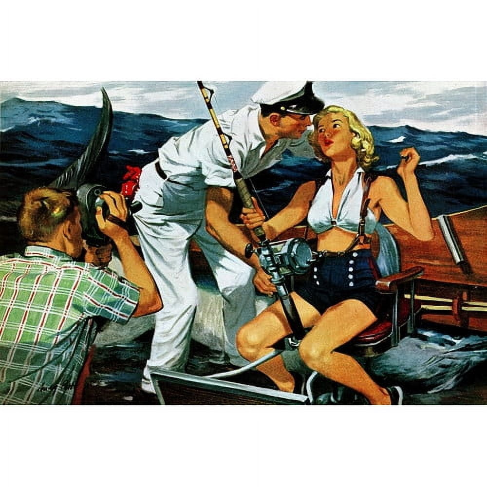 "Stealing a Kiss" Painting Print on Wrapped Canvas