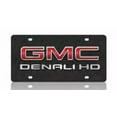 thumbnail image 1 of Stealth Black Premium Carbon Steel License Plate with 3D GMC Denali HD Emblem, 1 of 1