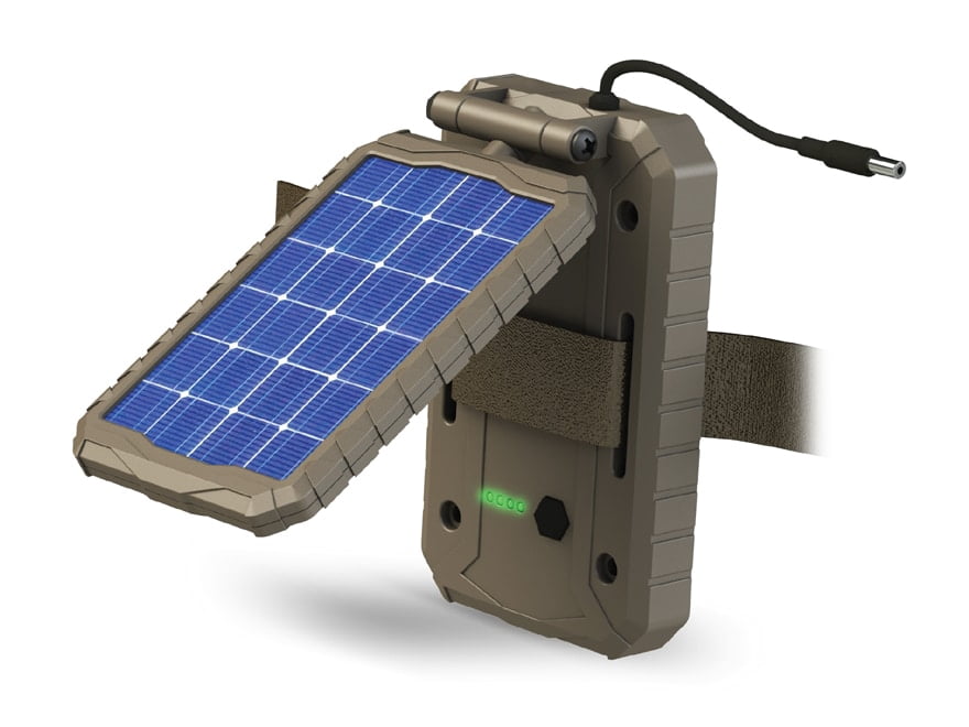 Stealth Cam Durable Sol-Pak Solar Battery Pack, 12V Solar Power Panel, Rechargeable Battery & 10ft Insulated Cable, Compatible with All Wireless/Cellular Trail Cameras - 3000 mAh