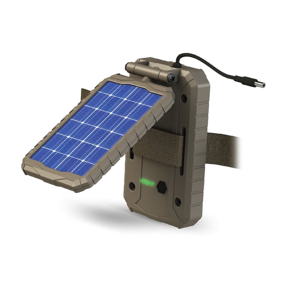 Stealth Cam Durable Sol-Pak Solar Battery Pack, 12V Solar Power Panel, Rechargeable Battery & 10ft Insulated Cable, Compatible with All Wireless/Cellular Trail Cameras - 3000 mAh