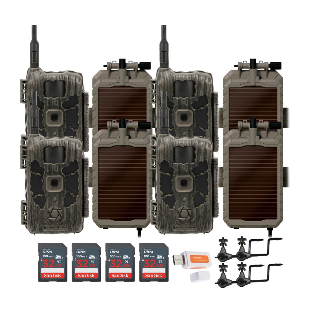Stealth Cam 40MP Deceptor Max Cellular Trail Camera (4Pack) Bundle