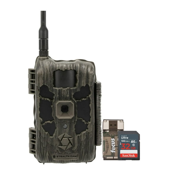 Stealth Cam 40MP Deceptor Max Cellular Trail Camera with 32GB Memory Card and Card Reader