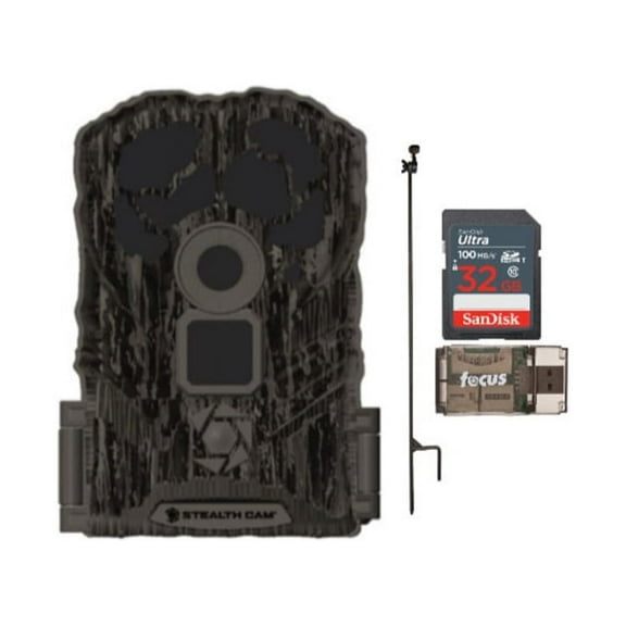 Stealth Cam Browtine 14MP Trail Camera Ground Post Starter Bundle