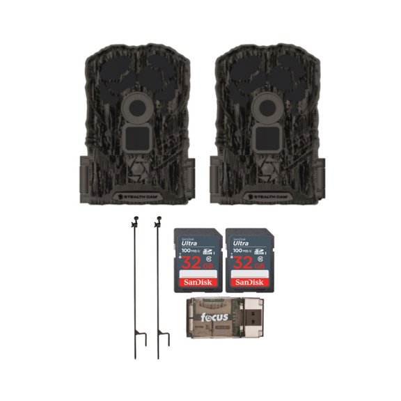 Stealth Cam Browtine 14MP Trail Camera with Video (2-Pack) Bundle