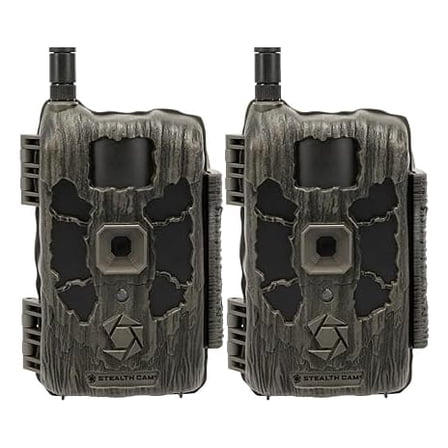 Stealth Cam Deceptor Max 2.0 Dual Core 40MP Cellular Trail Camera 2 Pack, 1440p QHD Video, No-Glo Night Vision (STC-DCPTRX2-2PK)