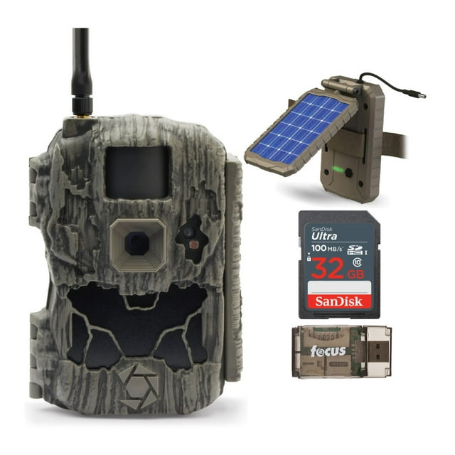 Stealth Cam DS4K Transmit Cellular with Solar Power Panel and 32GB SD Card Bundle