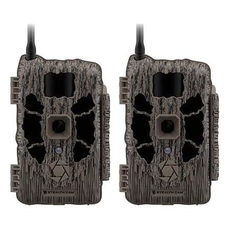 Stealth Cam Deceptor Max 40MP Cellular Trail Camera 2 Pack, 1440p Video, No-Glo Infrared, Dual Network, 36 LED (STC-DCPTRX-2PK)
