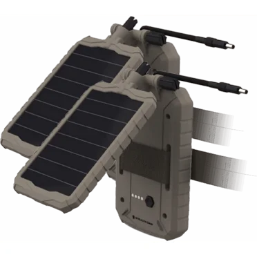Stealth Cam Durable Sol-Pak Solar Battery Pack, 12V Solar Power Panel - 2Pk