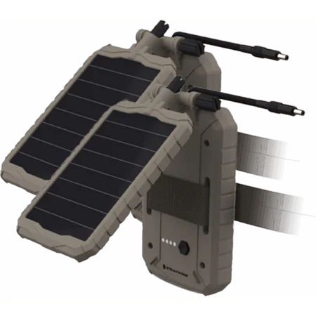 Stealth Cam Durable Sol-Pak Solar Battery Pack, 12V Solar Power Panel - 2Pk