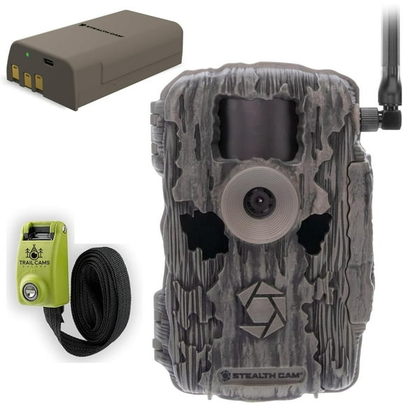Stealth Cam Fusion MAX Dual Sim 36MP Photo & 1080P HD Video, 0.35 Sec Trigger Speed, App-Controlled Hunting Cellular Trail Camera, AT&T & Verizon, Lithium Battery and Six Foot Steel Strap