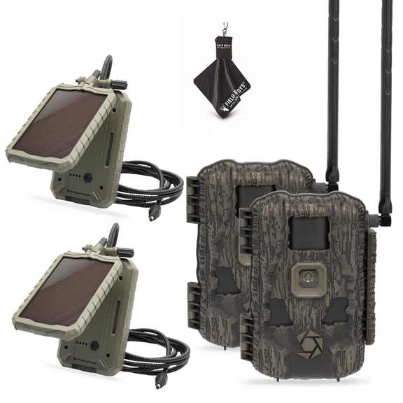 Stealth Cam Fusion Max 2.0 Cellular Trail Camera  36MP Photo, 1080P Video, AT&T/Verizon Compatible, Motion Activated w/Night Vision  Hunting & Wildlife Surveillance Camera + Solar Panel 2PK