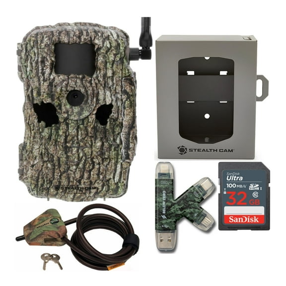 Stealth Cam Fusion X 26MP Dual Carrier Camera (Treebark Camo) Bundle