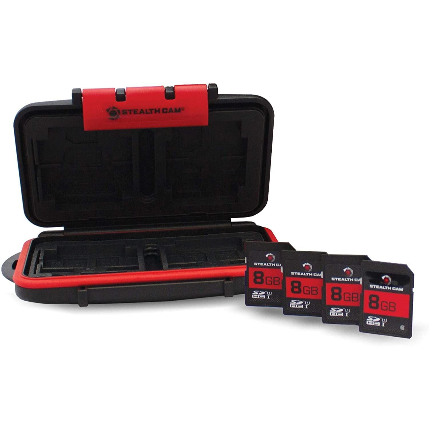 Stealth Cam Memory Card Storage Case w 4x 8GB SD
