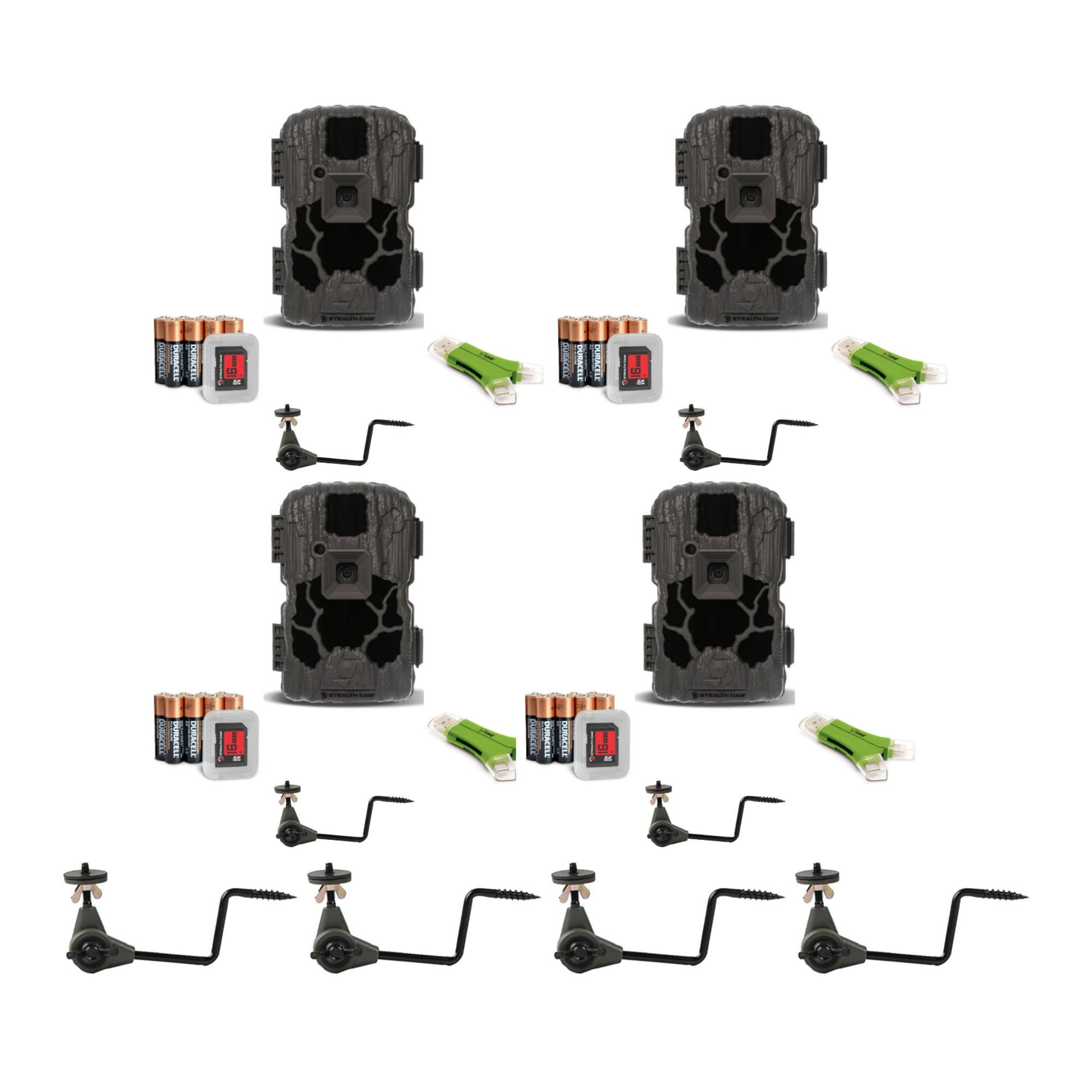 Stealth Cam PXV26 26MP Camera with Trail Camera Holder (4Pack
