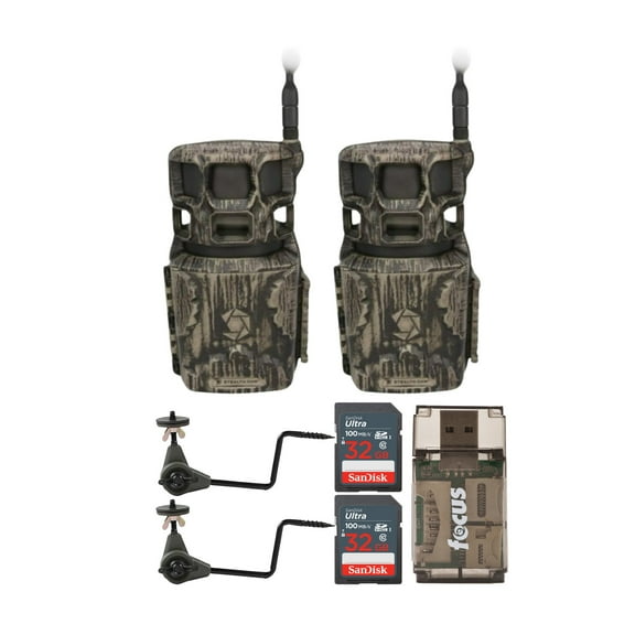 Stealth Cam Revolver Pro 2.0 360-Degree 40MP Cellular Camera 1440p Video Resolution (Brown) Bundle with Holder, Memory Card, and SD Reader (7 Items)
