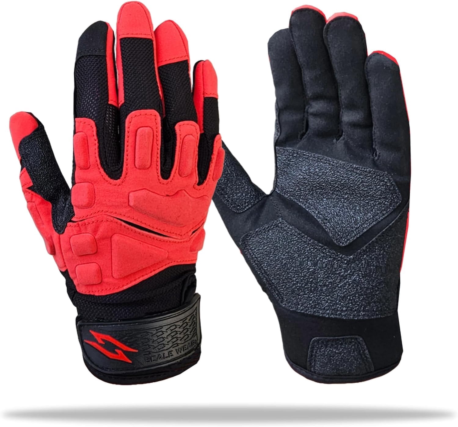 Stealth Football Lineman Gloves Black, Battle College Lineman, Be a Villain Not a Joker with Padded Protection, Youth, Kids, Men, Boys, Small to XXL Sizes