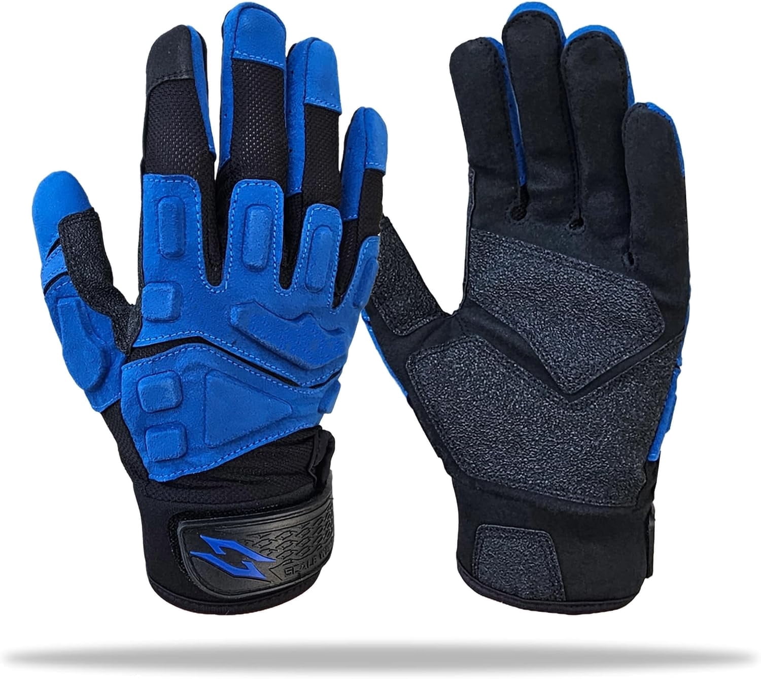 Stealth Football Lineman Gloves Black, Battle College Lineman, Be a Villain Not a Joker with Padded Protection, Youth, Kids, Men, Boys, Small to XXL Sizes