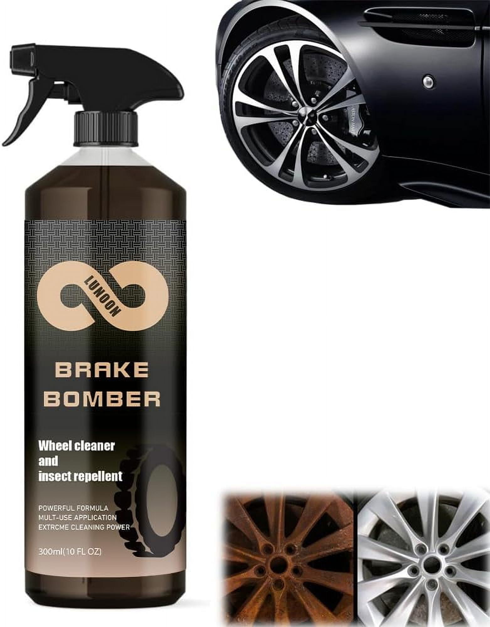 Stealth Garage Brake Bomber: 300ml Non-Acid Wheel Cleaner, Perfect for Cleaning Wheels and Tires, Rim Cleaner & Brake Dust Remover, Safe on Alloy