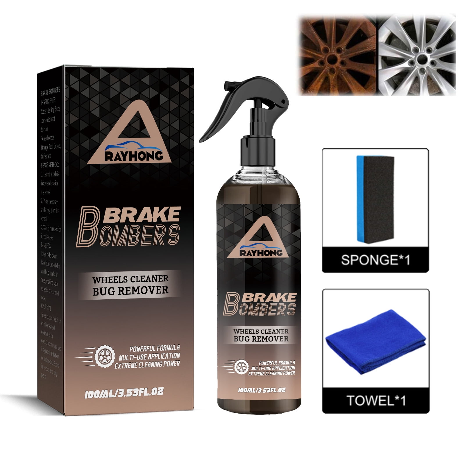 Rayhong Brake cleaner 120ml Powerful Brake Cleaner Spray Stealth