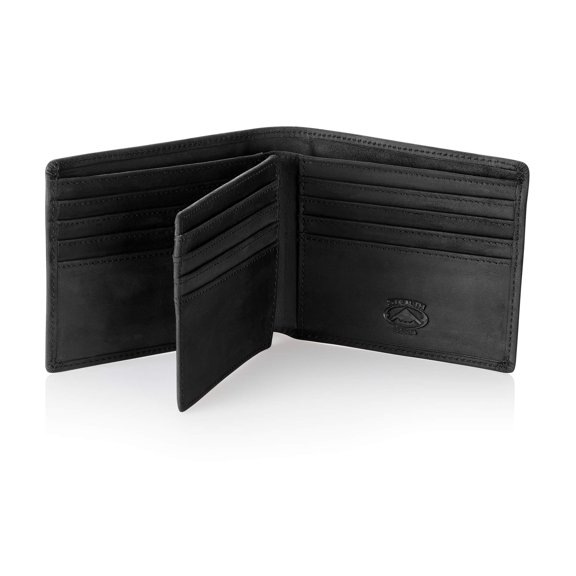 Stealth Mode Leather Bifold Wallet for Men With ID Window and RFID Blocking Y101