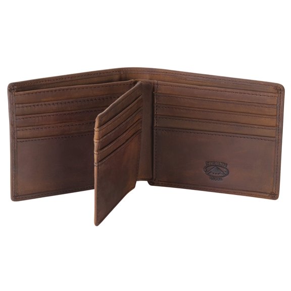 Stealth Mode Leather Bifold Wallet for Men With ID Window and RFID Blocking Y101
