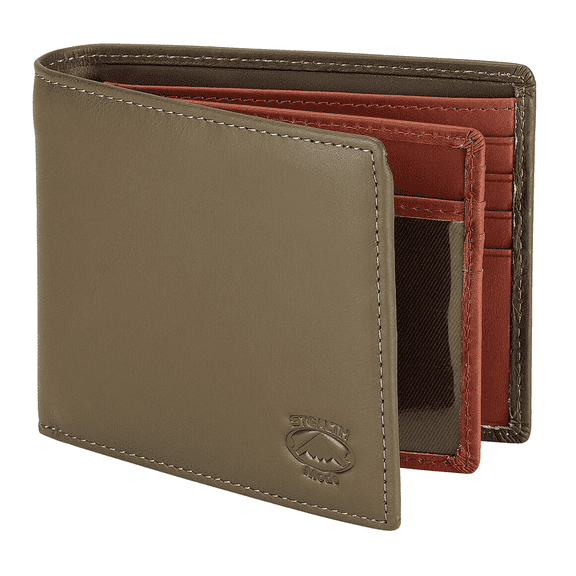 Stealth Mode Leather Bifold Wallet for Men With ID Window and RFID Blocking