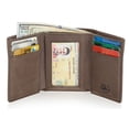 thumbnail image 1 of Stealth Mode Trifold Leather Wallet for Men with RFID Blocking (Slate), 1 of 12