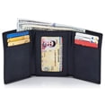thumbnail image 1 of Stealth Mode Trifold RFID Blocking Leather Wallet for Men (Black), 1 of 9