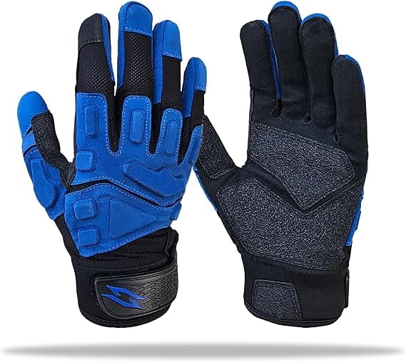 Stealth Padded Football Lineman Gloves – Black, Battle College Lineman, Be a Villain Not a Joker with Padded Stealth Football Gloves with Padded Protection, Youth, Kids, Men, Boys, Small to XXL Sizes