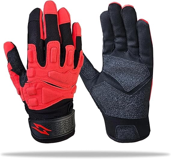 Stealth Padded Football Lineman Gloves – Black, Battle College Lineman, Be a Villain Not a Joker with Padded Stealth Football Gloves with Padded Protection, Youth, Kids, Men, Boys, Small to XXL Sizes