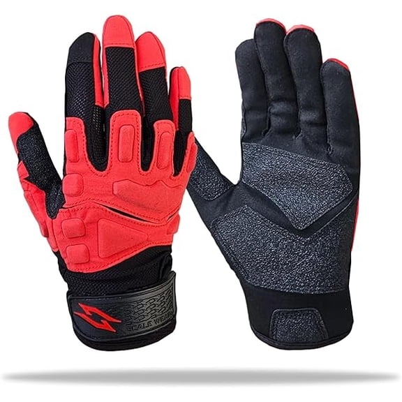 Stealth Padded Football Lineman Gloves – Black, Battle College Lineman, Be a Villain Not a Joker with Padded Stealth Football Gloves with Padded Protection, Youth, Kids, Men, Boys, Small to XXL Sizes