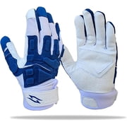 Stealth Padded Football Lineman Gloves   White, Battle College Lineman, Be a Villain Not a Joker with Padded Stealth Football Gloves with Padded Protection, Youth, Kids, Men, Boys, Small to XXL Sizes