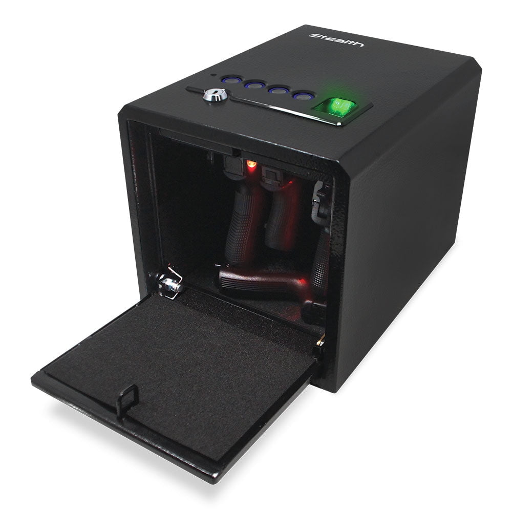 Stealth Quick Access 5 Pistol Gun Safe with Biometric System, 12" x 9" x 9", Solid Steel